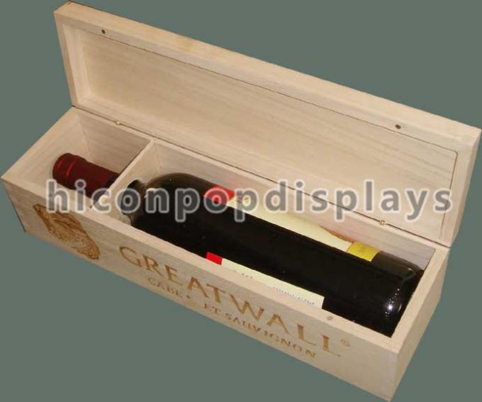 Одиночный деревянный витринный шкаф вина для магазина вина, коробки дисплея вина